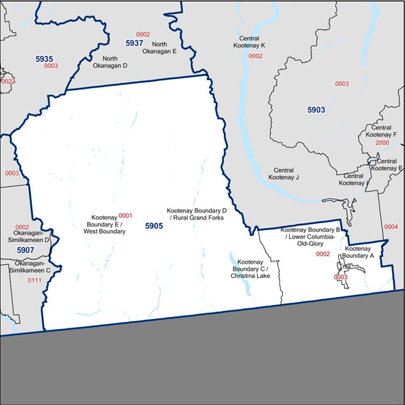 Figure: Locator map: Kootenay Boundary (Census division)
