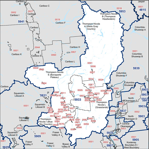 Figure: Locator map: Thompson-Nicola (Census division)