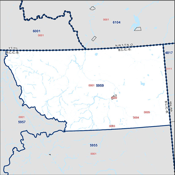 Figure: Locator map: Northern Rockies (Census division)